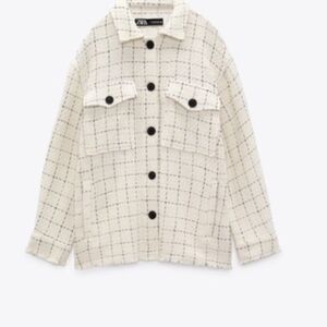Zara Plaid Button-Up Shirt